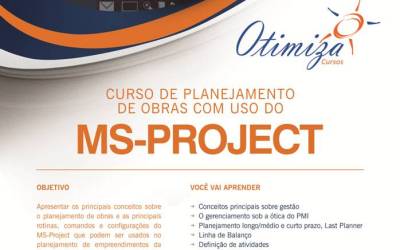 Curso de Planejamento de Obras – MS Project