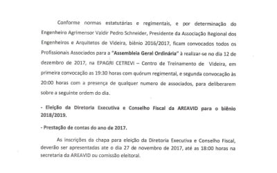 Edital de Convocação Assembleia Geral Ordinária