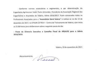 Edital de Convocação Assembleia Geral Solene