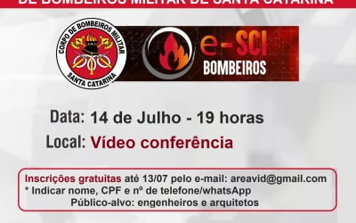 Convite vídeo conferência de apresentação do sistema e-SCI Bombeiros